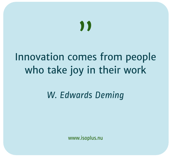 ISO 9001 Innovation Quote Deming kwaliteitsprincipes